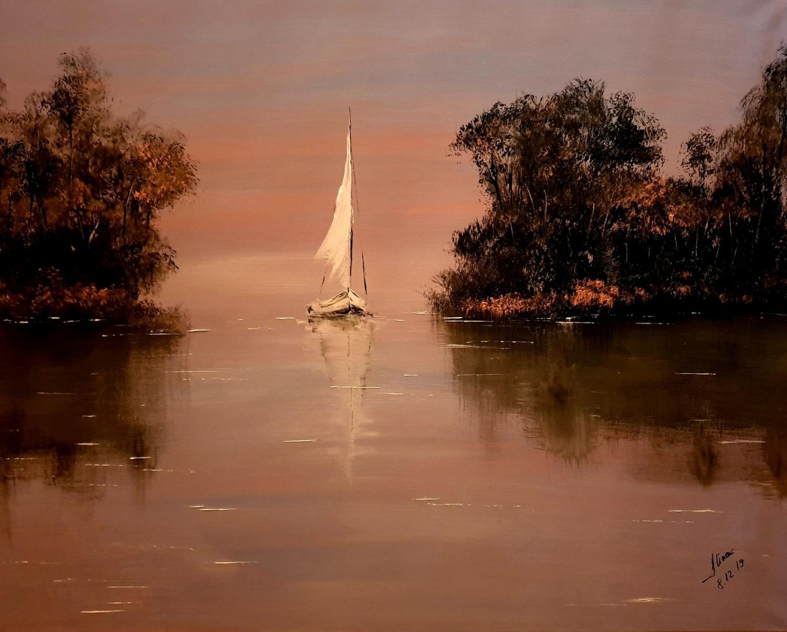 ArteDiAlina.com painting: a peaceful morning